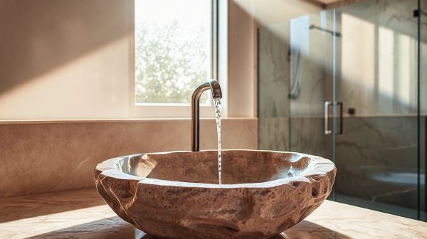 6 idées pour intégrer une vasque en pierre dans votre salle de bain