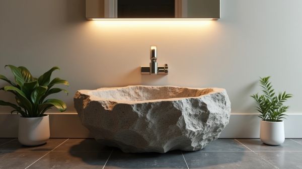 Optimiser votre salle de bain avec une vasque en pierre unique